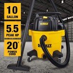 DEWALT 10 Gallon Wet/Dry Shop Vacuum Cleaner