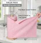 UPSTAR Microfiber Cleaning Cloths - 50 Pack Roll