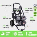 4200PSI Gas Pressure Washer with 5 Tips & Hose