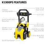 Kärcher K1900PS Pressure Washer with 3 Nozzles