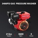 PowerSmart 3400 PSI Gas Pressure Washer with Nozzles
