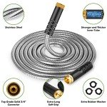 50 ft Stainless Steel Garden Hose with Nozzle