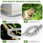 50 ft Stainless Steel Garden Hose with Nozzle