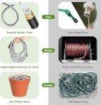 50 ft Stainless Steel Garden Hose with Nozzle