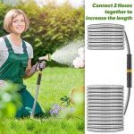 50 ft Stainless Steel Garden Hose with Nozzle