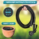 100ft Flexible Kink-Free Garden Hose with Nozzle
