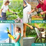 100ft Flexible Kink-Free Garden Hose with Nozzle