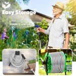 25 ft Stainless Steel Water Hose with Nozzle