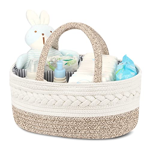 Baby Diaper Caddy with Compartments and Handles