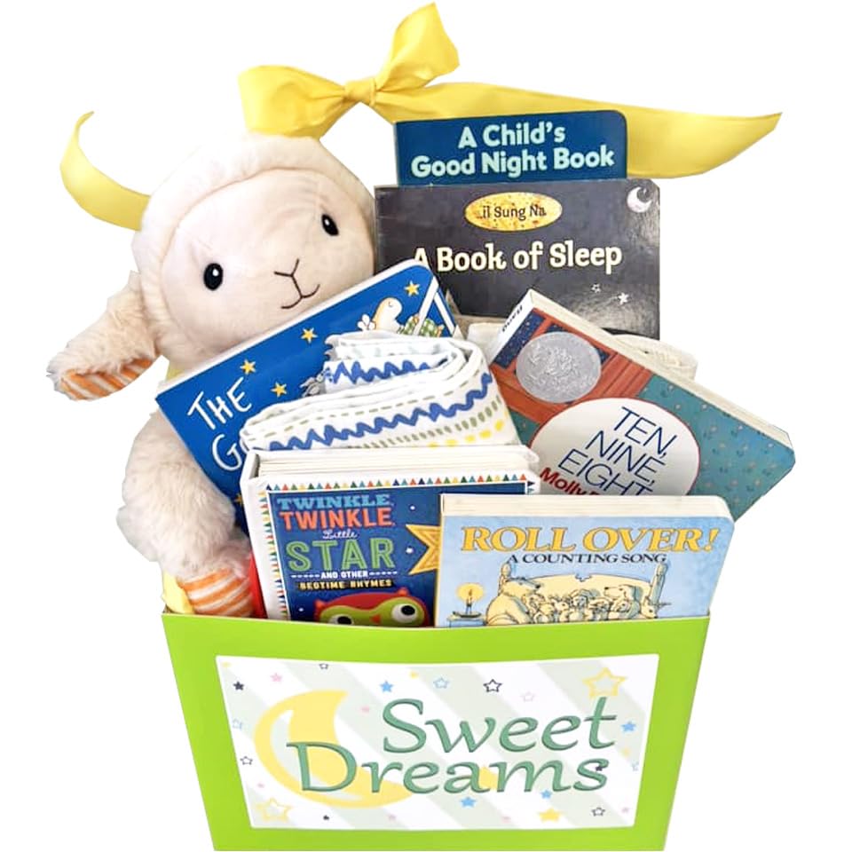 Sweet Dreams Baby Gift Basket with Books