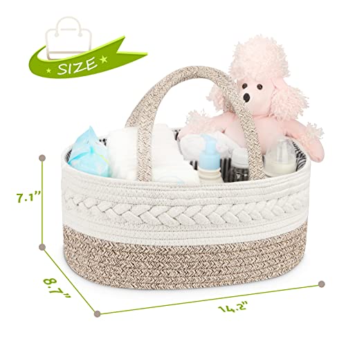 Baby Diaper Caddy with Compartments and Handles