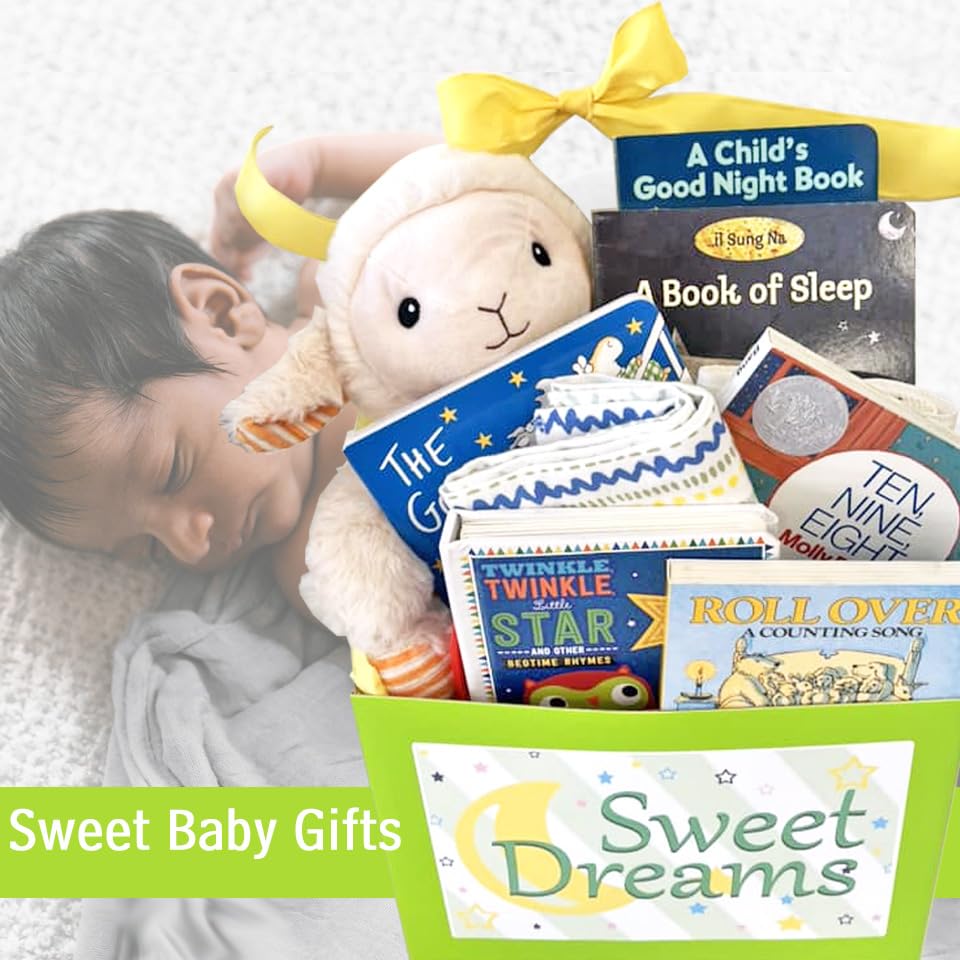 Sweet Dreams Baby Gift Basket with Books