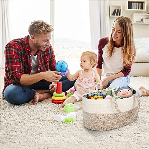 Baby Diaper Caddy with Compartments and Handles