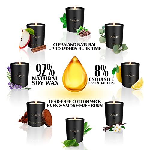 ANAWBE Home Scented Candles - 8 Fragrance Gift Set