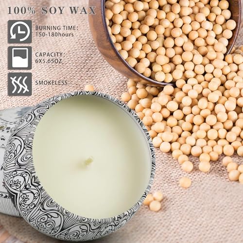 Natural Soy Scented Candle Gift Set, Stress Relief