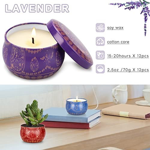 12-Pack Scented Soy Wax Candles Gift Set