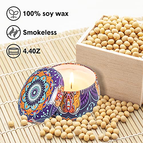 Soy Wax Aromatherapy Candle Gift Set: 4 Scents