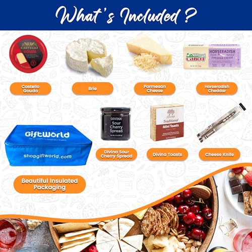 Cheese and Crackers Gift Basket by GiftWorld
