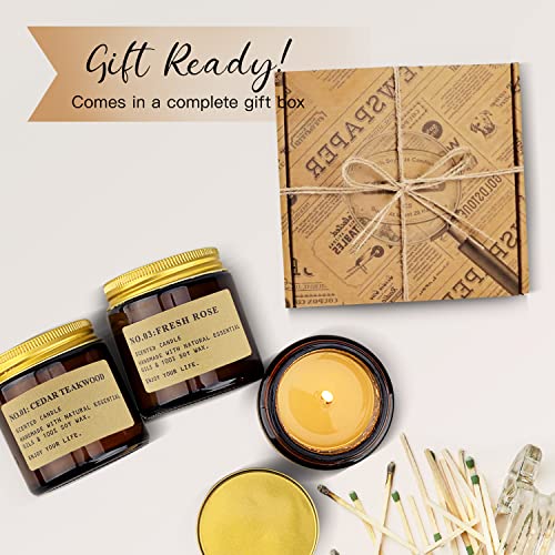 4-Pack Aromatherapy Candle Set, Fragrant Home Decor Gift