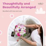 Baby Girl Clothing Bouquet Gift Basket with Teddy Bear
