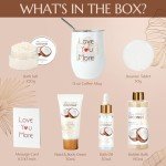 Women's Spa Gift Box: Coffee Mug, Bubble Bath, Hand Cream