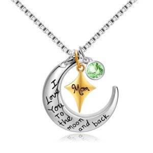Mom's "Love You to the Moon" Necklace Gift