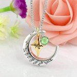 Mom's "Love You to the Moon" Necklace Gift