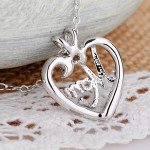 Mom Heart Pendant Necklace Gift for Christmas
