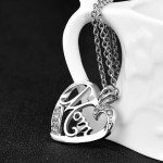 Mom Heart Pendant Necklace Gift for Christmas