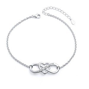 I Love You Mom Sterling Silver Heart Bracelet