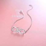 I Love You Mom Sterling Silver Heart Bracelet