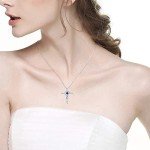 Stylish Blue Sapphire Heart Pendant Necklace Gift