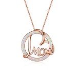 Mother's Day Jewelry Gift: Rose Gold Opal Pendant