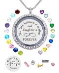 Floating Locket Necklace Gift for Mom or Daughter