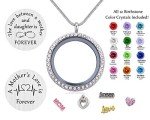 Floating Locket Necklace Gift for Mom or Daughter