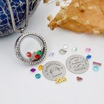 Floating Locket Necklace Gift for Mom or Daughter