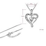 Sterling Silver Heart Pendant Necklace for Mom