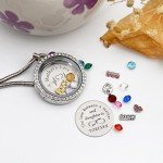 Floating Locket Necklace Gift for Mom or Daughter