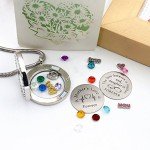 Floating Locket Necklace Gift for Mom or Daughter