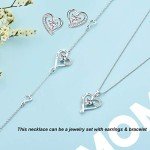 Sterling Silver Heart Pendant Necklace for Mom