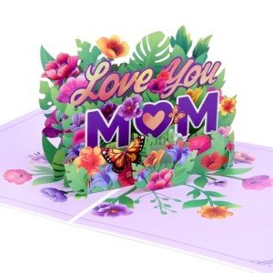 Love You Mom Pop-Up Card with Envelope