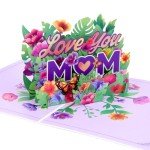 Love You Mom Pop-Up Card with Envelope