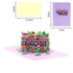Love You Mom Pop-Up Card with Envelope
