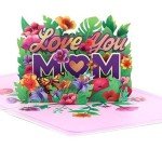 Love You Mom Pop-Up Card with Envelope