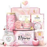 Mom's Day Gift Basket: Cup, Candle, Bath Treats