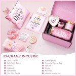Mom's Day Gift Basket: Cup, Candle, Bath Treats