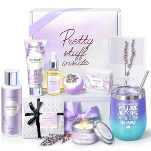 Lavender Spa Gift Basket for Her Relaxation