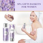 Lavender Spa Gift Basket for Her Relaxation