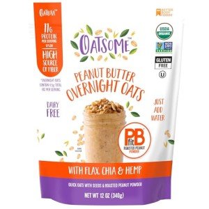 Oatsome Peanut Butter Overnight Oats with Protein