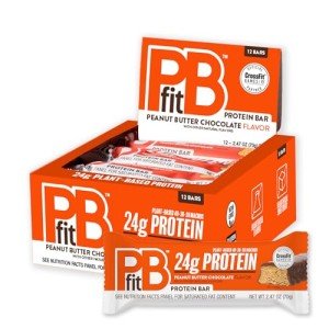 PBfit Chocolate Peanut Butter Protein Bars - 12 Pack